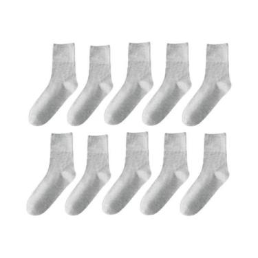 Imagem de Meias De Algodão De Boca Larga Para Diabéticos E Varizes Confortáveis 