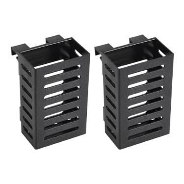 Imagem de YOUTHINK Suporte para Plantas de Aquário, Potes Aquáticos Suspensos de 2 Pacotes Com Furos para Tanque de Peixes, Pothos, Bambu da Sorte e Plantas Aquáticas, Material ABS para Decoração e (Preto,