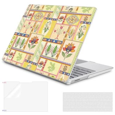 Imagem de YSCLBAHUK Capa para laptop Microsoft Surface 12,4 polegadas Go 3/2 / 1 modelo 2013/1943 padrão criativo durável resistente a arranhões, com protetor de tela + capa de teclado, floral vintage