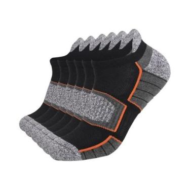 Imagem de Meias De Caminhada Masculinas Com 6 Pares, Solado Antiderrapante, Sem 