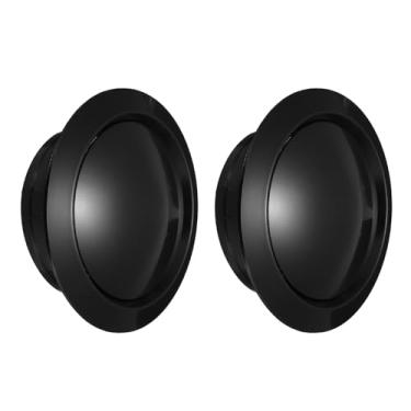 Imagem de PATIKIL Saída de ar redonda de 20 cm, 2 peças ABS ajustável Soffit capa de saída de exaustão teto parede difusor de ar para casa sala de estar cozinha escritório saída de ventilador de duto em linha