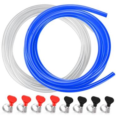 Imagem de Novo kit de linhas de gás CO2 Kegerator de cerveja Kegerator, ID 3/40.6 cm linhas de cerveja ID 5/40.6 cm azul CO2 linhas barril kit de substituição de linha de cerveja mangueira de grau alimentício