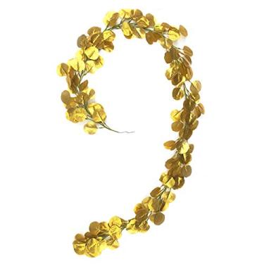 Imagem de Guirlanda de Folhas Penduradas Artificiais - Falsas Realistas Outono Tecido Seda Premium Weather Plantas Naturais para Decoração Festa Halloween Casamentos DIY e Casa