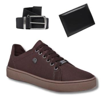 Imagem de Tênis Masculino Street Confort Slim + Cinto e Carteira Social - Bless 