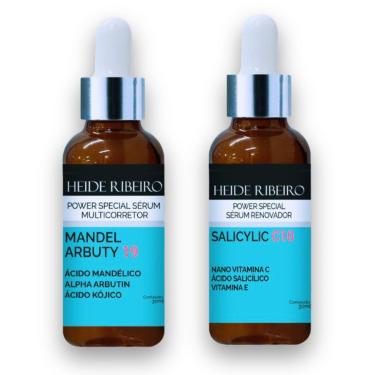 Imagem de Kit 2 Sérum Mandel Arbuty 19 + Sérum Salicylic C10 Heide Ribeiro Corretor + Renovador-Unissex