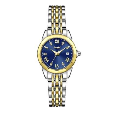 Imagem de Relógio Feminino Poshi 935 à Prova D'água Azul