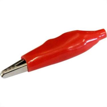 Imagem de Garra Jacare Pequena Com Espaguete Para Bateria Vermelha 811 - Kit C/5