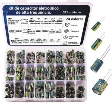 Imagem de Kit De Capacitores Eletrolíticos De Alta Frequência 10V 16V 25V 35V 50