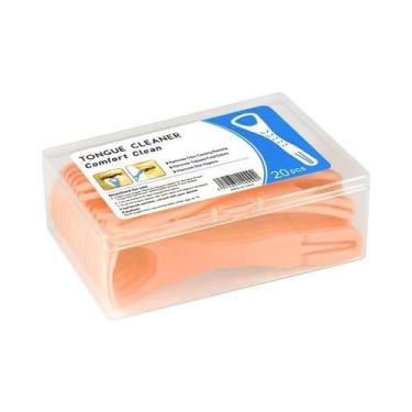 Imagem de Raspador De Língua Dobrável De Dupla Face Com Palito De Dente, 20 Peça