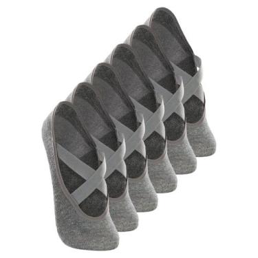 Imagem de Kit 6 Pares de Sapatilhas Antiderrapante Pilates Lupo 4942-006, Cinza,