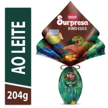 Imagem de Ovo De Pascoa Ao Leite Surpresa Dinossauro Dino Eggs Nestle - Nestlé