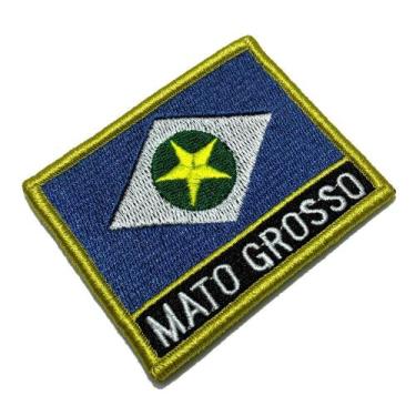 Imagem de BE0193NV01 Mato Grosso Bandeira Patch Bordado Fecho Contato - Myflag