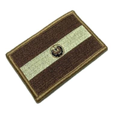 Imagem de BP0203V04 Bandeira El Salvador Patch Bordado Fecho Contato - BR44
