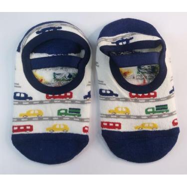 Imagem de Meia Sapatilha Pilates Infantil menino com Estampas Antiderrapante han