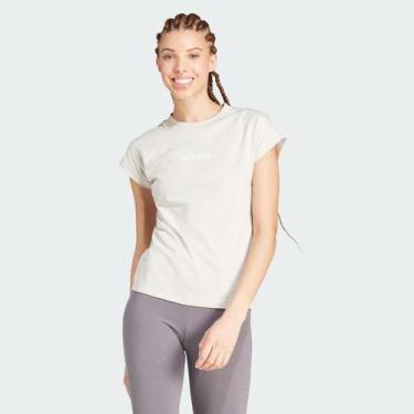 Imagem de Camiseta Adidas SJ Logo Linear Feminina Bege, G