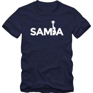 Imagem de Camiseta Masculina Estampa Samba Pagode Batucada Algodão Manga Curta -