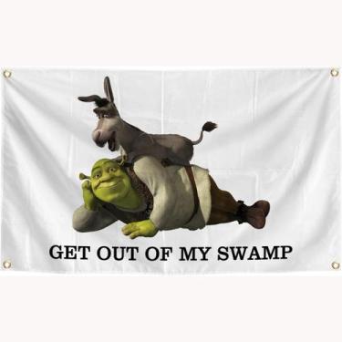 Imagem de Estética de tapeçaria Shreks Get Out Of My Swamp Room 150x90cm - yiwei