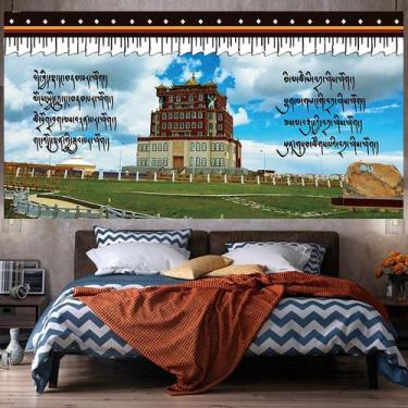 Imagem de Tapeçaria: parede do palácio de Potala, estilo tibetano, 150x130cm, mi