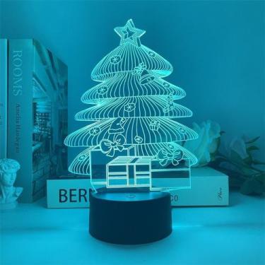 Imagem de Árvore de Natal de Papai Noel USB com luz noturna para crianças - taiy