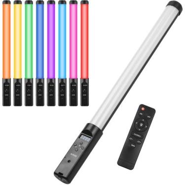 Imagem de Tubo regulável de luz de vídeo portátil LED RGB com controle remoto - 