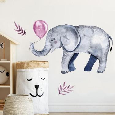 Imagem de Adesivos de parede Elefante pintados à mão com balão de PVC - yiweisai