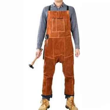 Imagem de Avental resistente a chamas com pernas divididas para homens - yiweisa