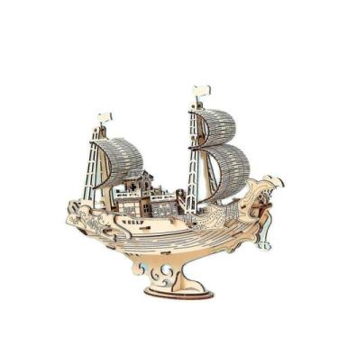 Imagem de Jogos de quebra-cabeça de madeira 3D Modelo de barco e navio diplomáti