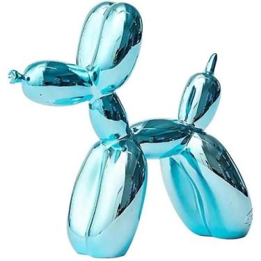 Imagem de Estátua de cachorro em resina, balão, escultura de cachorro, decoração