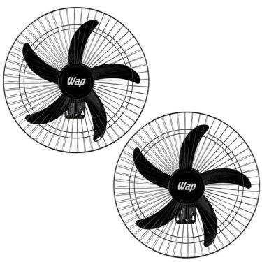 Imagem de Kit 2 Ventilador De Parede Wap Rajada Pro60 Turbo 5 Pás Bivolt