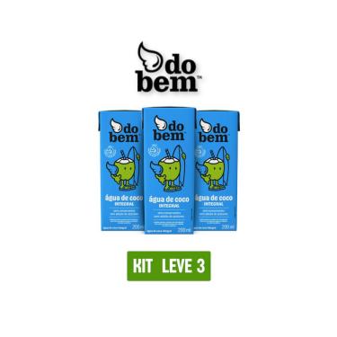 Imagem de Aguá De Cocô Integral Do Bem 200Ml - Kit 3 Unidades