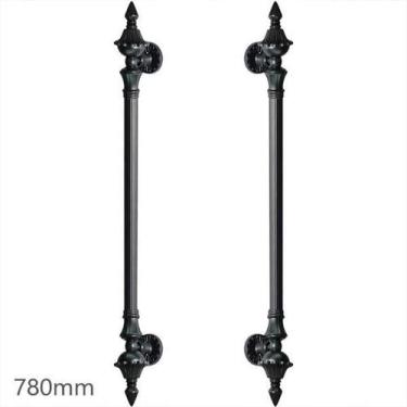 Imagem de Puxador Duplo Classic 780mm Preto Fosco Porta Pivotante - Maximametais