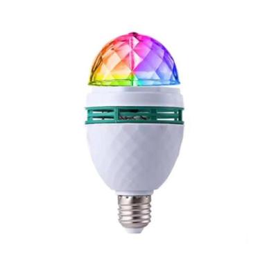 Imagem de Lampada led muda cor festa rgb giratoria strobo color bivolt - Yeet