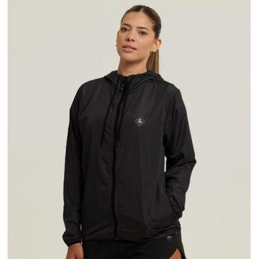 Imagem de Jaqueta Corta Vento Feminino Com Capuz WSS Brasil Diamond, Preto, G