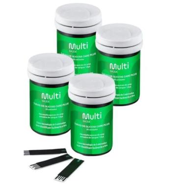 Imagem de Kit 100 tiras de glicose glicocheck care plus - multi saúde