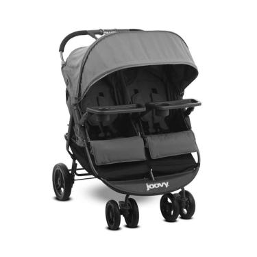 Imagem de Carrinho de Bebê Duplo para Gemêos Joovy Scooter X2, Cinza
