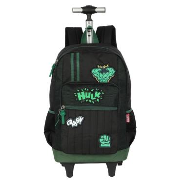Imagem de Mochila Rodinha Escolar Menino Hulk Capitao America Avengers-Masculino