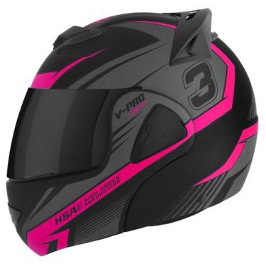 Imagem de Capacete Moto Fechado V-Pro Jet 3 Viseira Fumê Pro Tork Feminino Mascu