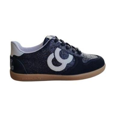 Imagem de Tênis Feminino Cravo E Canela Couro Moda Conforto Glitter - Preto-Feminino
