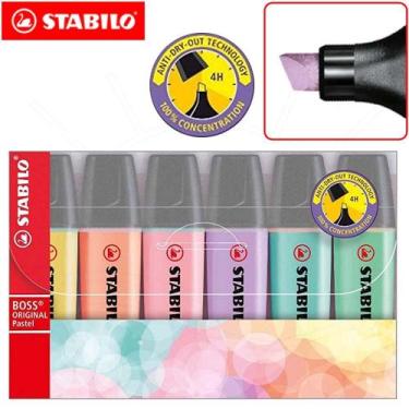 Imagem de Marca Texto Stabilo Boss Pastel - Kit com 6 Cores
