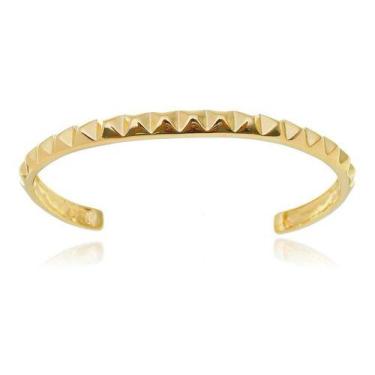 Imagem de Bracelete regulável Jade design Spike banhado em ouro 18k - Relikie Se