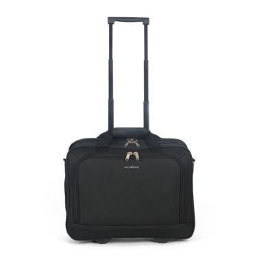 Imagem de Pasta Piloto para Notebook 18 30L Poliester Rodinhas e Compartimentos Acolchoados Ziper Noronha Preto Polo King