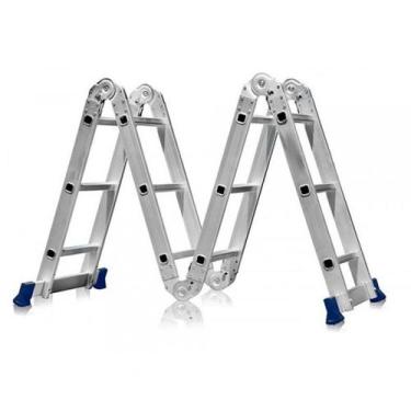 Imagem de Escada Articulada 12 Degraus 4x3 Multifuncional  Mor - Mor / Belfix