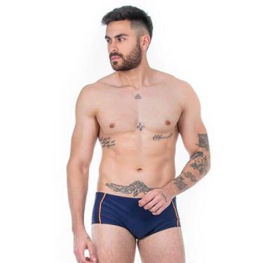 Imagem de Sunga Masculina Elite Performance Listra Lateral, Azul escuro, G