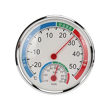 Imagem de G101 Testador de umidade de temperatura Termômetro de ambiente interno Medidor de temperatura de umidade para oficinas de produção de pesquisa científica (branco)