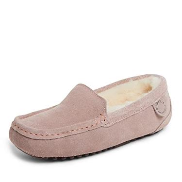 Imagem de Dearfoams Pantufa Feminina de Mel Fireside Mel Resistente à Água com Mocassim, Dusty Pink, 6