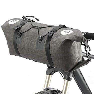 Imagem de AKT Bolsa de bicicleta Super grande capacidade impermeável tubo frontal bolsa de ciclismo MTB guidão estrutura porta-malas acessórios para bicicleta, 15L