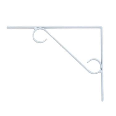 Imagem de Cantoneira Branca Suporte De Parede Prateleira Em S 15X10Cm