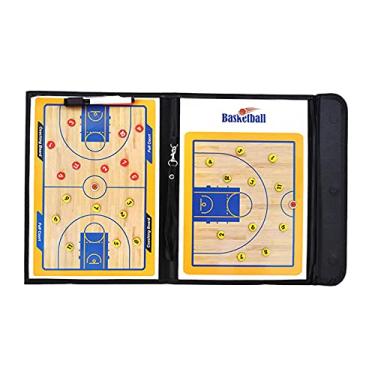 Imagem de Almencla Kit de Prancheta de Treinamento de Basquete Dupla Face Material Esportivo Treinadores Auxiliares de Treinamento com Caneta Marcadora de Borracha Seca