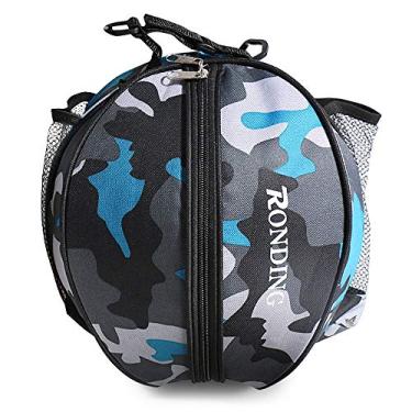 Imagem de Bolsa de basquete, Moniss Bola esportiva bolsa redonda basquete bolsa de ombro bola de futebol futebol vôlei bolsa de transporte bolsa de viagem para homens e mulheres