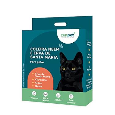 Imagem de Coleira Neem e Erva de Santa Maria para Gatos Zenpet